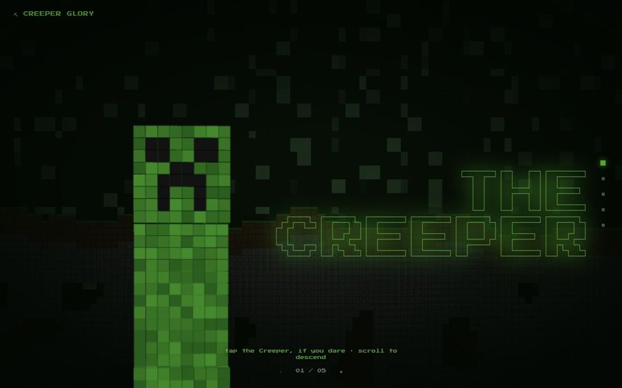 Creeper Glory, the Minecraft title sequence
